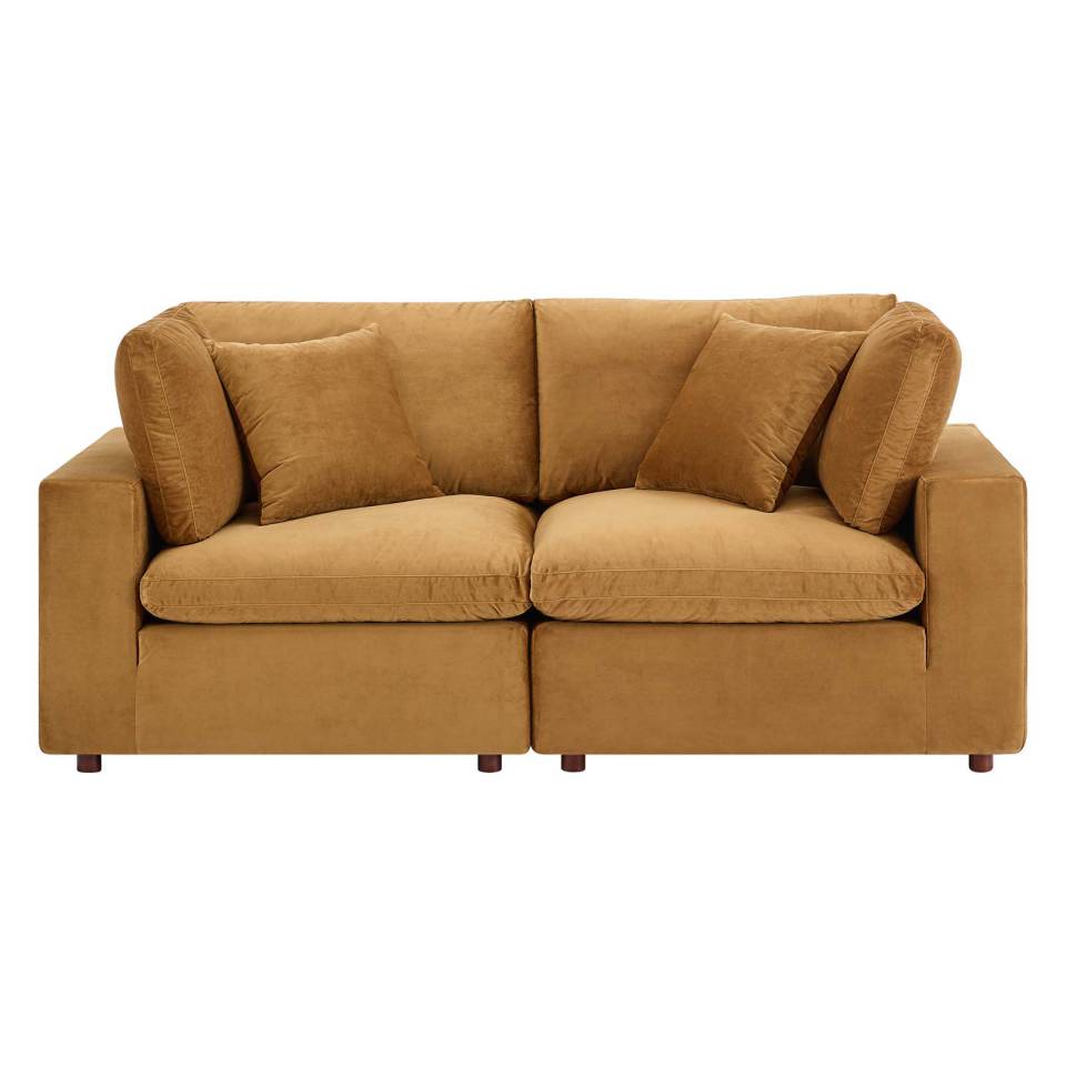 Modway Commix Down Filled Overstuffed Performance Velvet Loveseat - EEI-4816 | Loveseats | Modishstore - 3