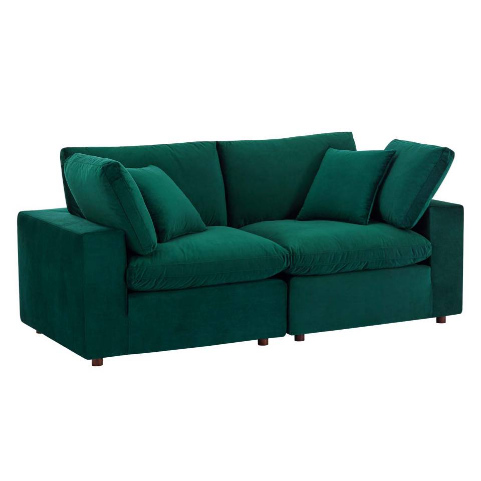 Modway Commix Down Filled Overstuffed Performance Velvet Loveseat - EEI-4816 | Loveseats | Modishstore - 10