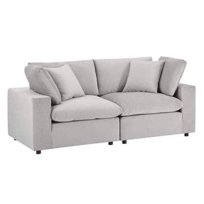 Modway Commix Down Filled Overstuffed Performance Velvet Loveseat - EEI-4816 | Loveseats | Modishstore - 14