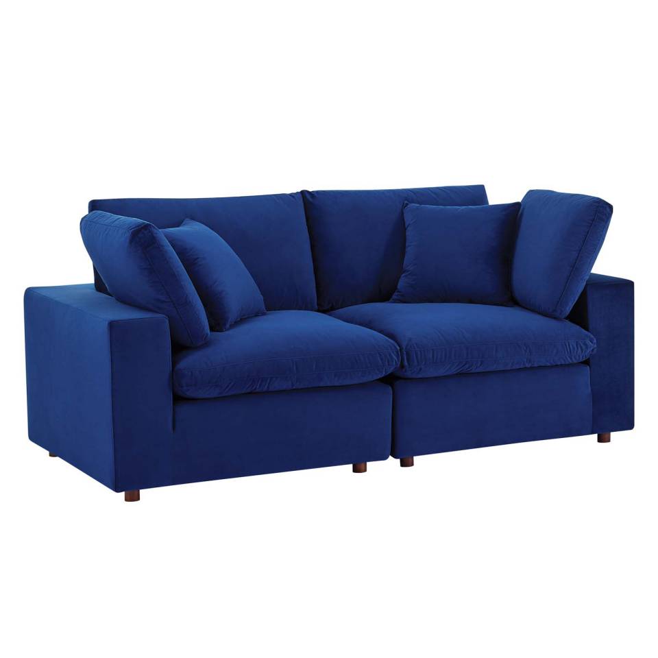 Modway Commix Down Filled Overstuffed Performance Velvet Loveseat - EEI-4816 | Loveseats | Modishstore - 13