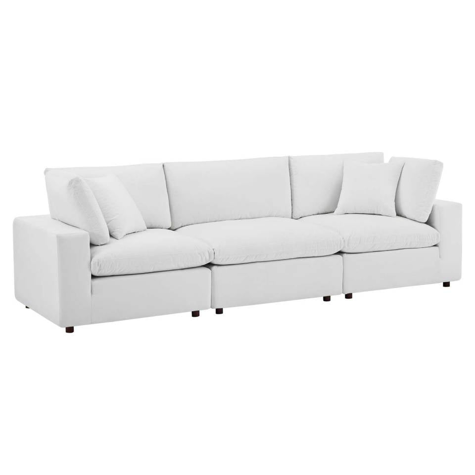 Modway Commix Down Filled Overstuffed Performance Velvet 3-Seater Sofa - EEI-4817 | Sofas | Modishstore - 15