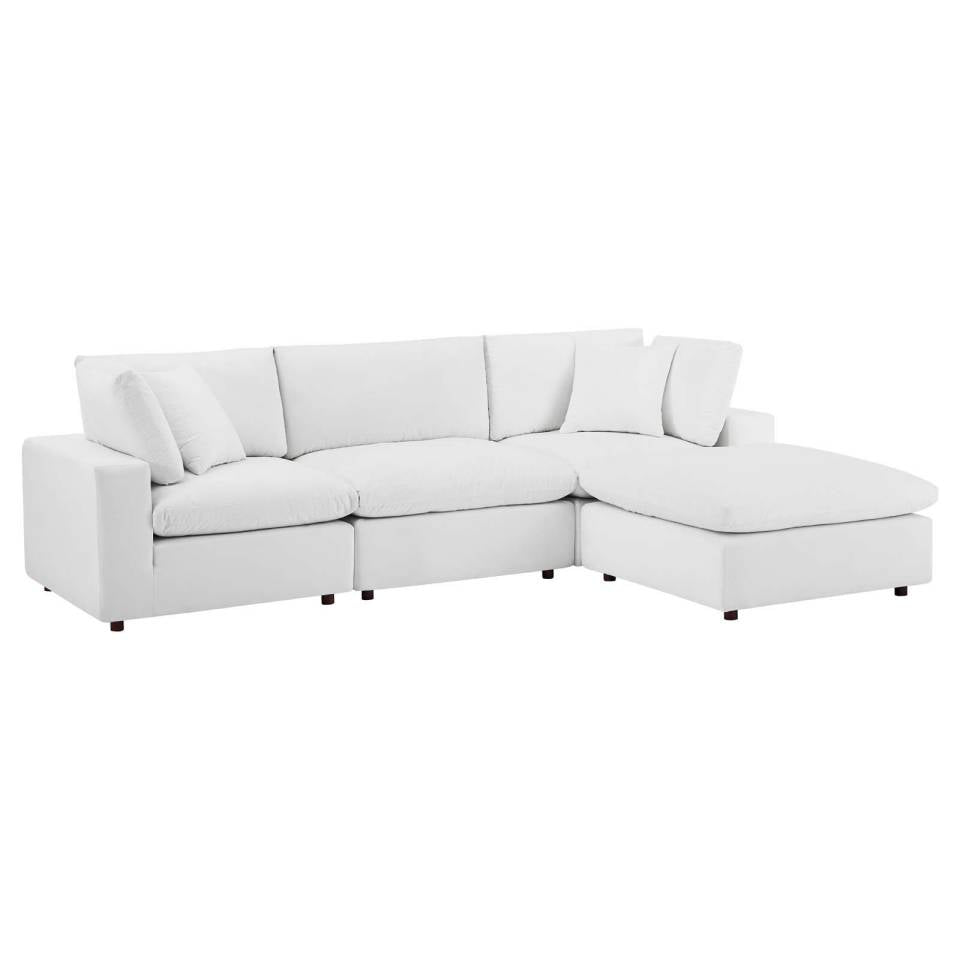 Modway Commix Down Filled Overstuffed Performance Velvet 4-Piece Sectional Sofa - EEI-4818 | Sofa Set | Modishstore - 18