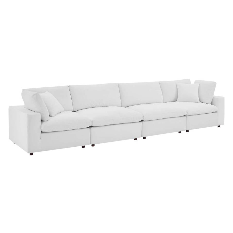 Modway Commix Down Filled Overstuffed Performance Velvet 4-Seater Sofa - EEI-4819 | Sofas | Modishstore - 16
