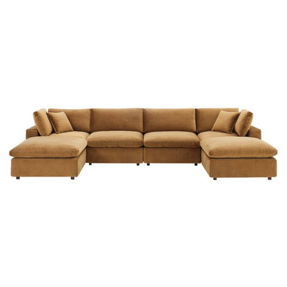 Modway Commix Down Filled Overstuffed Performance Velvet 6-Piece Sectional Sofa - EEI-4821 | Sofa Set | Modishstore - 3