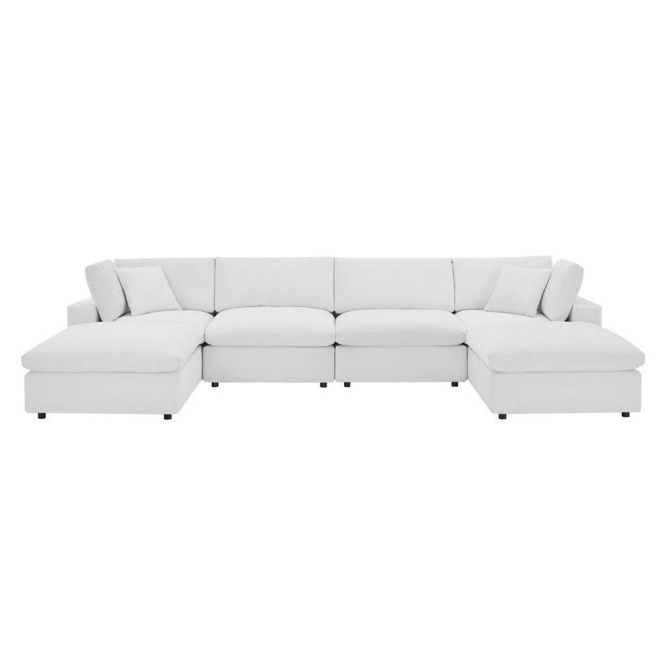 Modway Commix Down Filled Overstuffed Performance Velvet 6-Piece Sectional Sofa - EEI-4821 | Sofa Set | Modishstore - 19