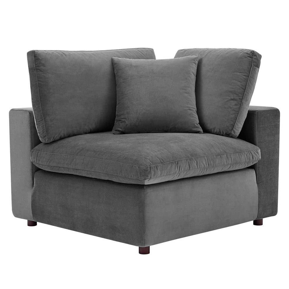 Modway Commix Down Filled Overstuffed Performance Velvet 5-Piece Sectional Sofa - EEI-4822 | Sectional | Modishstore - 25