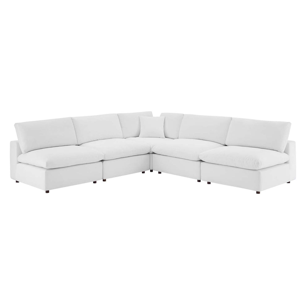 Modway Commix Down Filled Overstuffed Performance Velvet 5-Piece Sectional Sofa - EEI-4822 | Sectional | Modishstore - 44