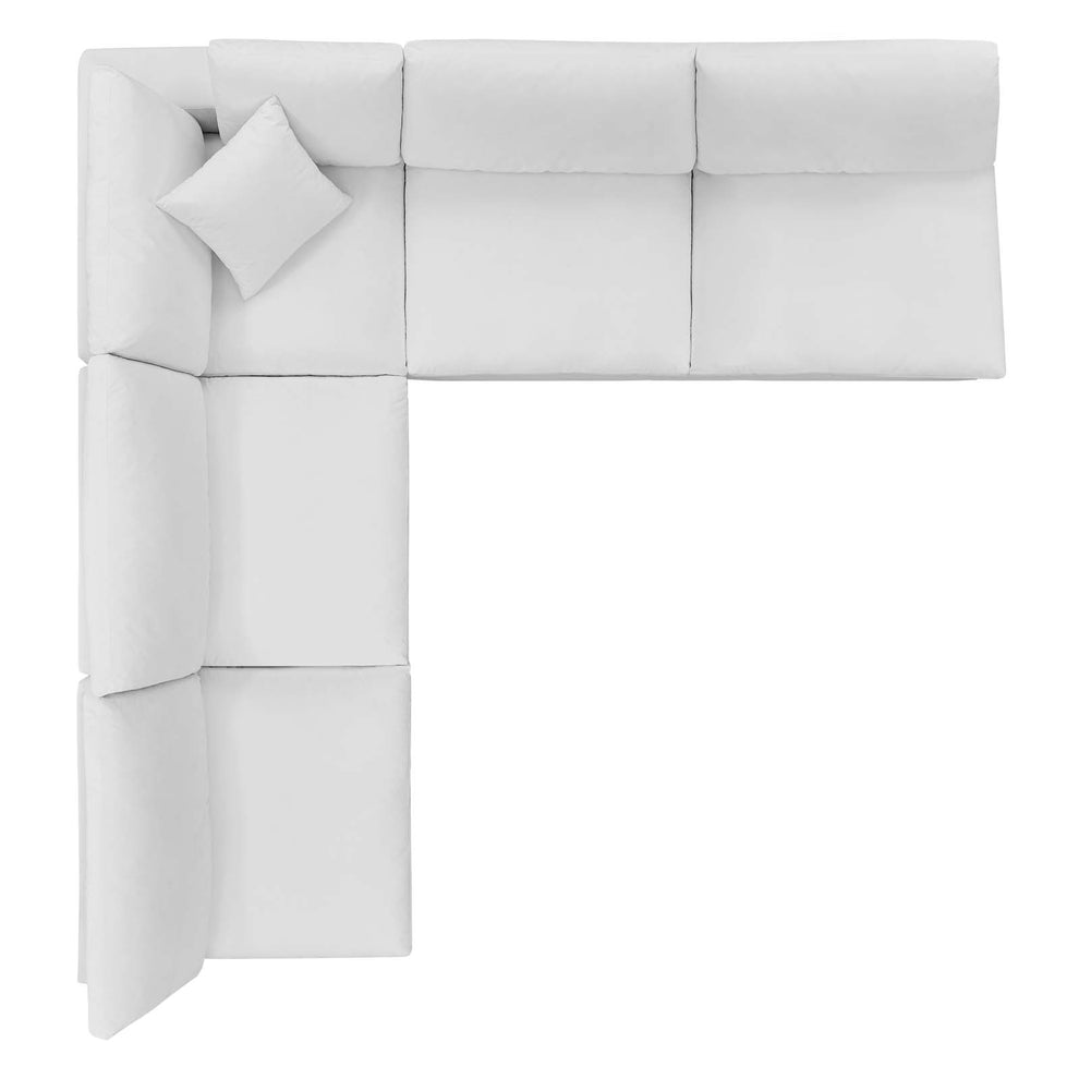 Modway Commix Down Filled Overstuffed Performance Velvet 5-Piece Sectional Sofa - EEI-4822 | Sectional | Modishstore - 45