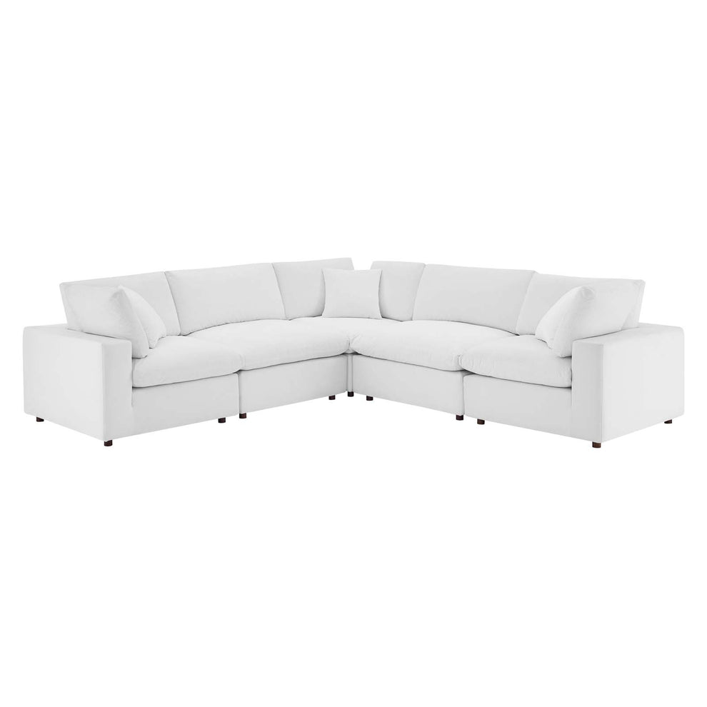 Modway Commix Down Filled Overstuffed Performance Velvet 5-Piece Sectional Sofa - EEI-4823 | Sectional | Modishstore - 26