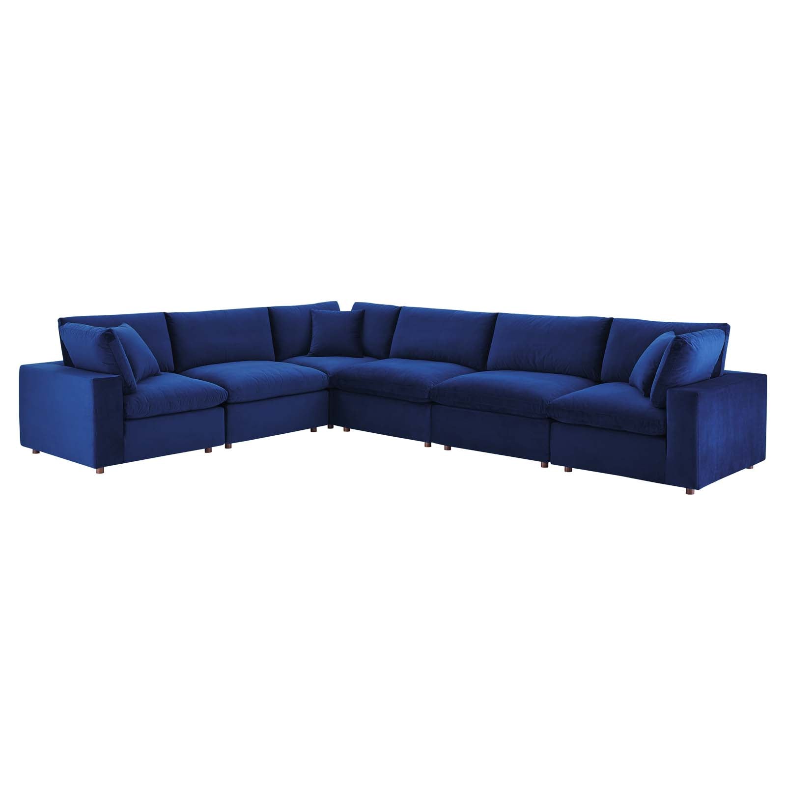 Commix Down Filled Overstuffed Performance Velvet 6-Piece Sectional Sofa By Modway | Sofas | Modishstore-27