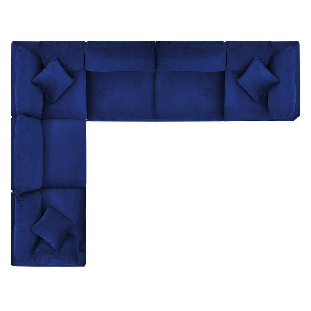Commix Down Filled Overstuffed Performance Velvet 6-Piece Sectional Sofa By Modway - EEI-4824 | Sectional | Modishstore - 28