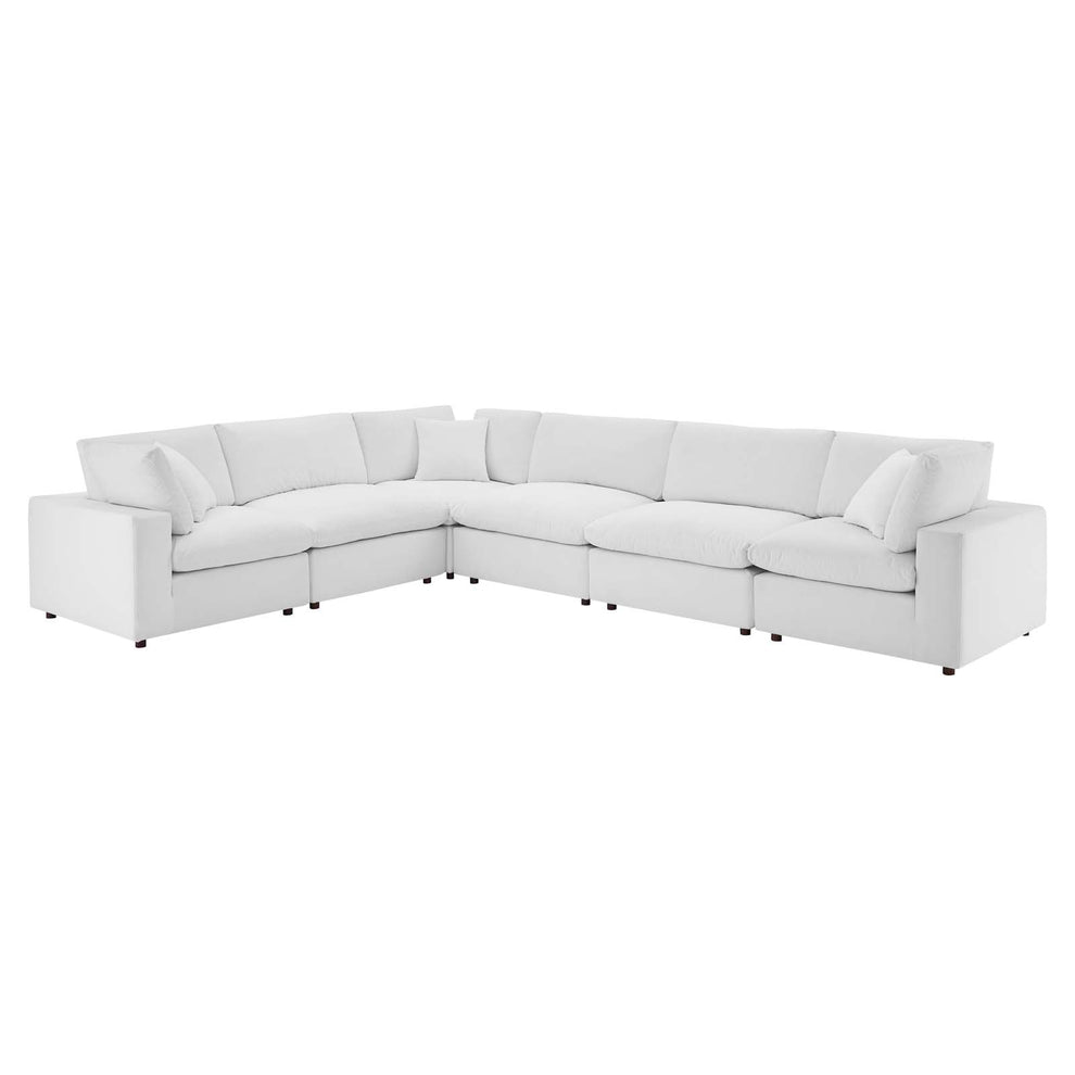 Commix Down Filled Overstuffed Performance Velvet 6-Piece Sectional Sofa By Modway - EEI-4824 | Sectional | Modishstore - 32