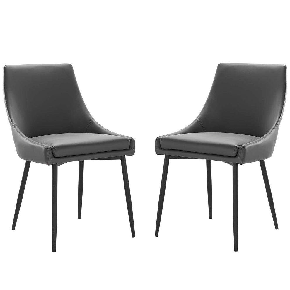 Modway Viscount Vegan Leather Dining Chairs - Set of 2 - EEI-4827 | Dining Chairs | Modishstore - 1