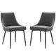 Modway Viscount Vegan Leather Dining Chairs - Set of 2 | Dining Chairs | Modishstore
