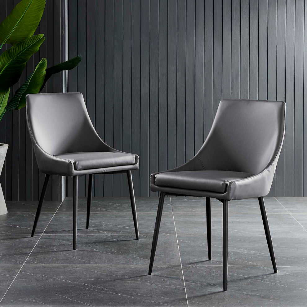 Modway Viscount Vegan Leather Dining Chairs - Set of 2 - EEI-4827 | Dining Chairs | Modishstore - 2