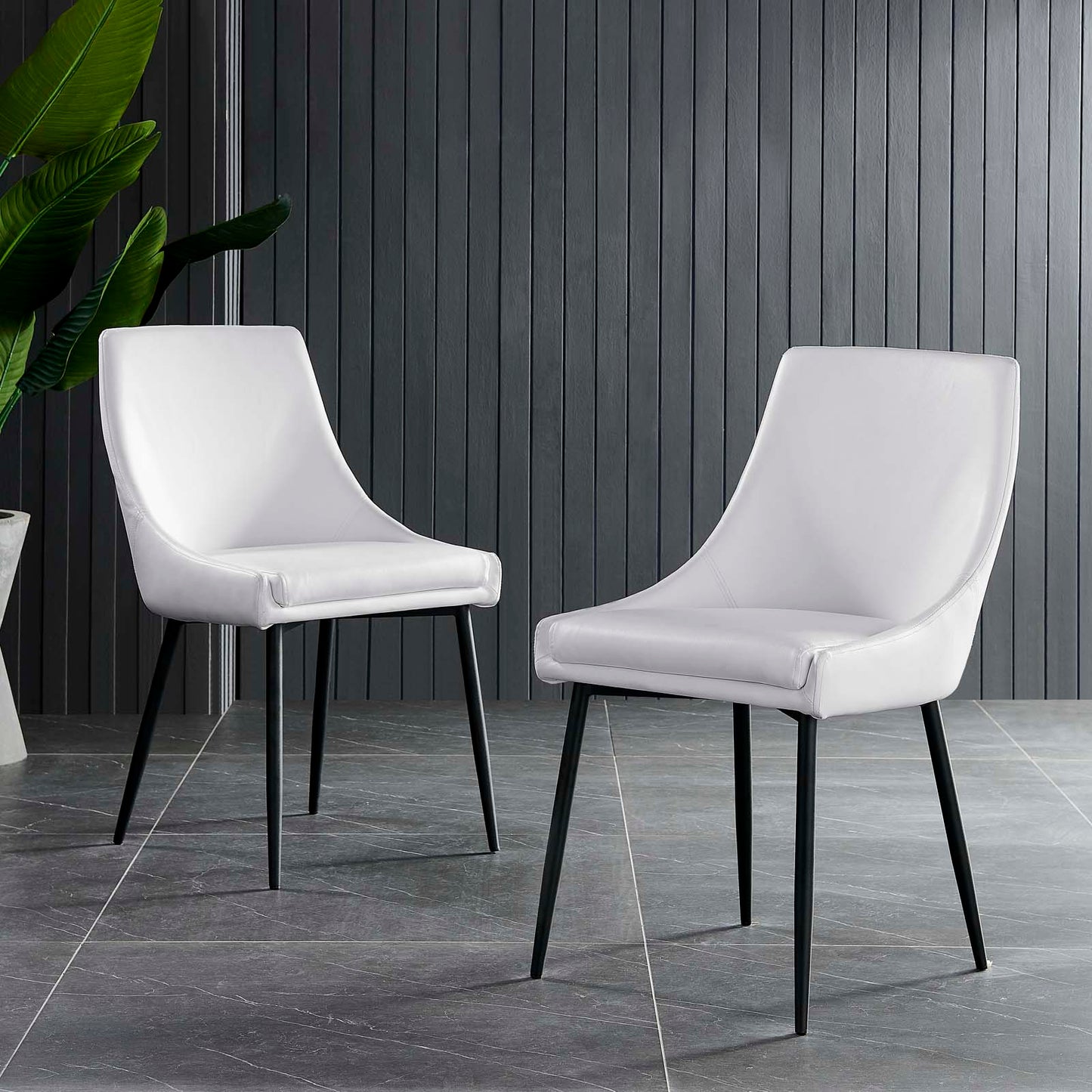 Modway Viscount Vegan Leather Dining Chairs - Set of 2 | Dining Chairs | Modishstore-16