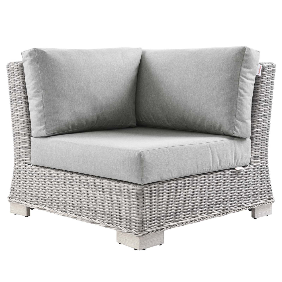 Modway Conway Outdoor Patio Wicker Rattan Corner Chair - EEI-4838 | Outdoor Sofas, Loveseats & Sectionals | Modishstore - 2