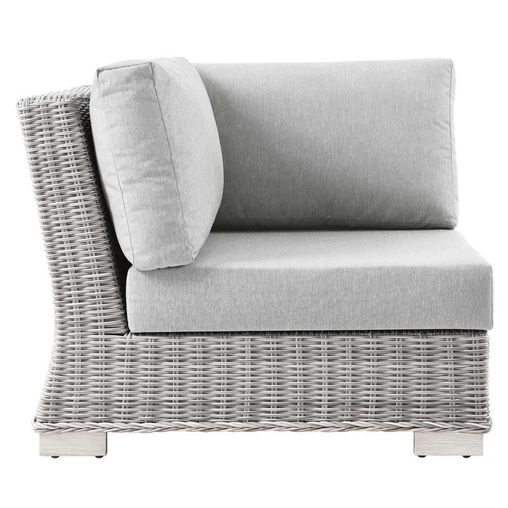 Modway Conway Outdoor Patio Wicker Rattan Corner Chair - EEI-4838 | Outdoor Sofas, Loveseats & Sectionals | Modishstore - 3