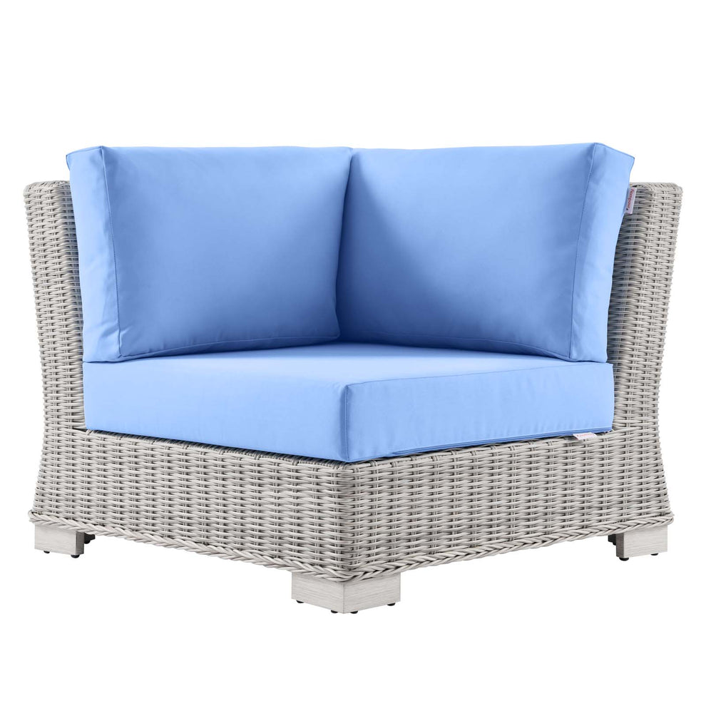 Modway Conway Outdoor Patio Wicker Rattan Corner Chair - EEI-4838 | Outdoor Sofas, Loveseats & Sectionals | Modishstore - 6