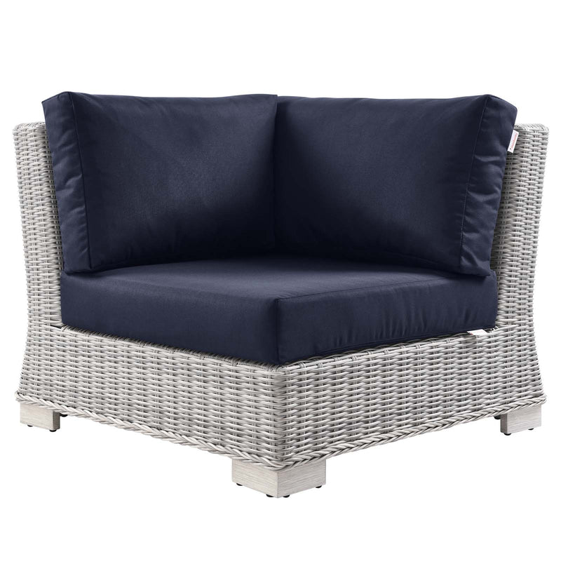Modway Conway Outdoor Patio Wicker Rattan Corner Chair - EEI-4838 | Outdoor Sofas, Loveseats & Sectionals | Modishstore - 10