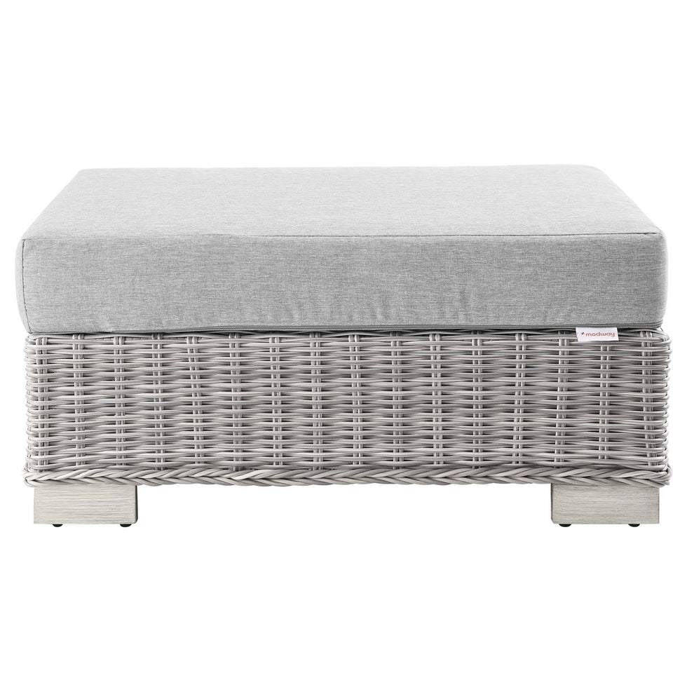 Modway Conway Outdoor Patio Wicker Rattan Ottoman - EEI-4839 | Outdoor Ottomans | Modishstore - 4