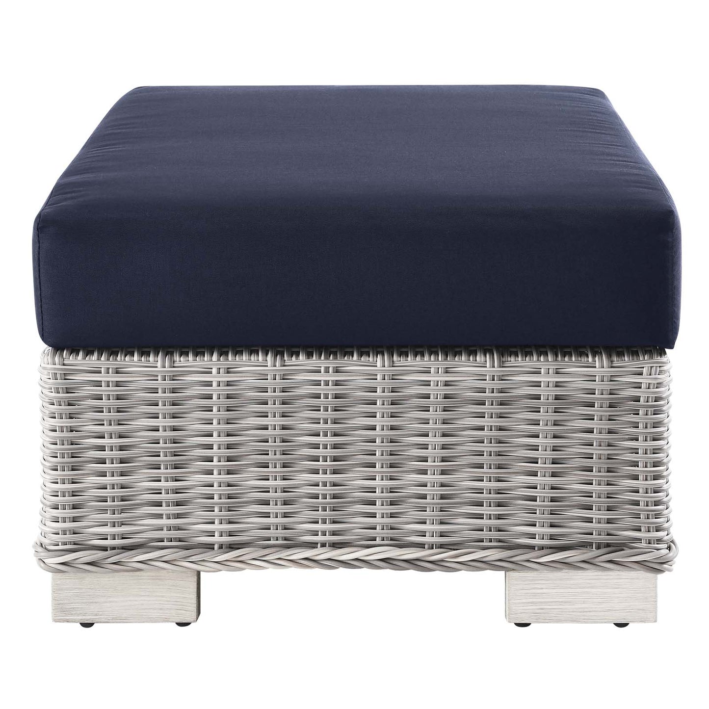 Modway Conway Outdoor Patio Wicker Rattan Ottoman | Outdoor Sofas, Loveseats & Sectionals | Modishstore-11