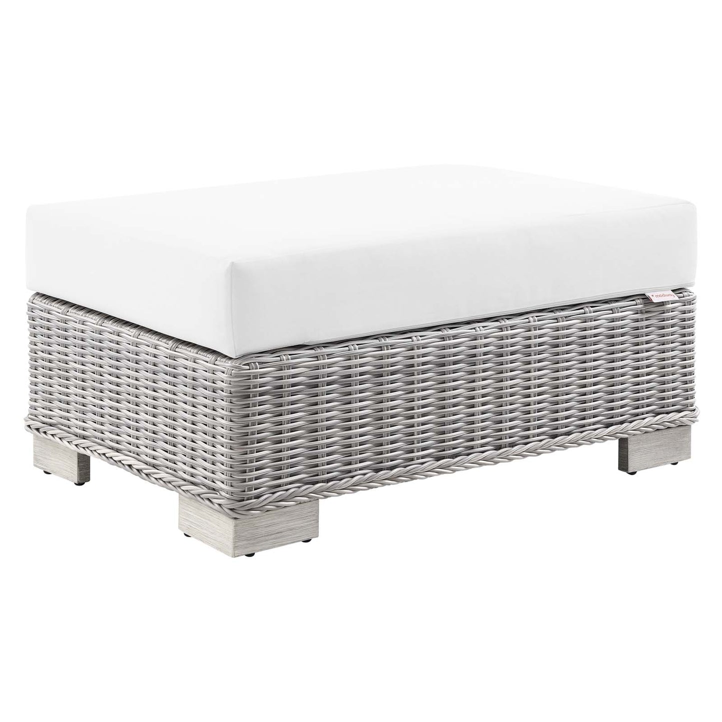 Modway Conway Outdoor Patio Wicker Rattan Ottoman | Outdoor Sofas, Loveseats & Sectionals | Modishstore-14