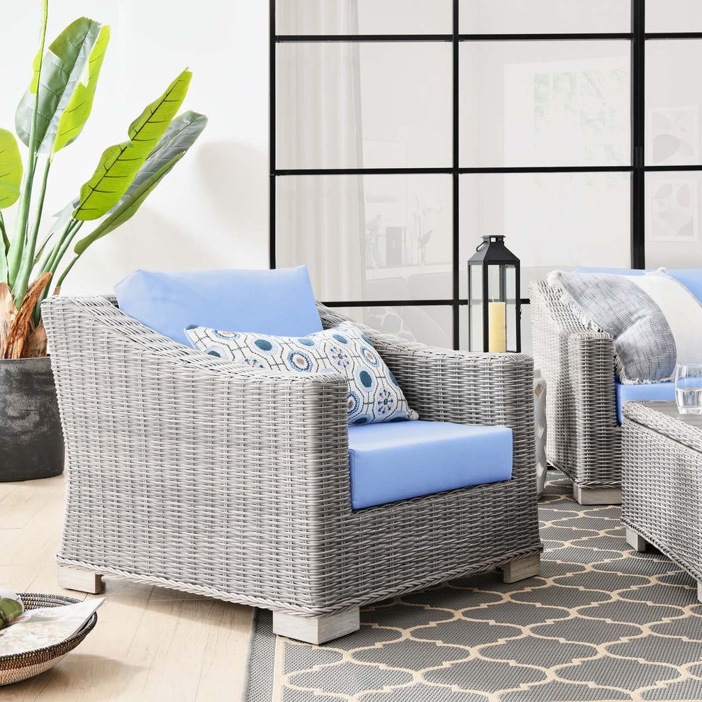 Modway Conway Outdoor Patio Wicker Rattan Armchair - EEI-4840 | Outdoor Sofas, Loveseats & Sectionals | Modishstore - 5