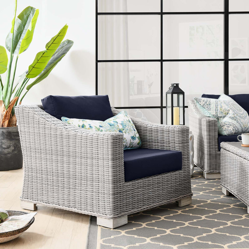 Modway Conway Outdoor Patio Wicker Rattan Armchair - EEI-4840 | Outdoor Sofas, Loveseats & Sectionals | Modishstore - 8