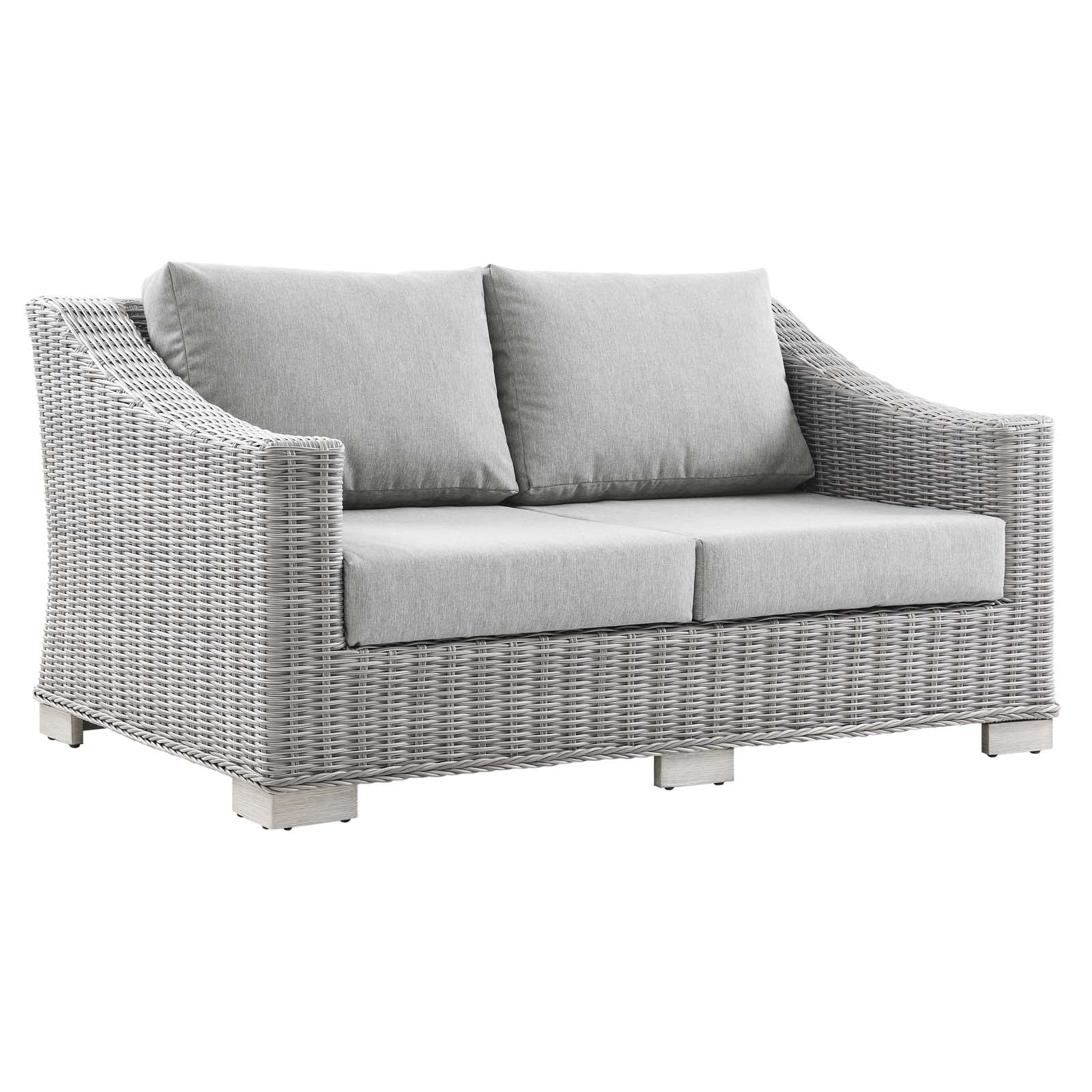 Modway Conway Outdoor Patio Wicker Rattan Loveseat - EEI-4841 | Outdoor Sofas, Loveseats & Sectionals | Modishstore - 2