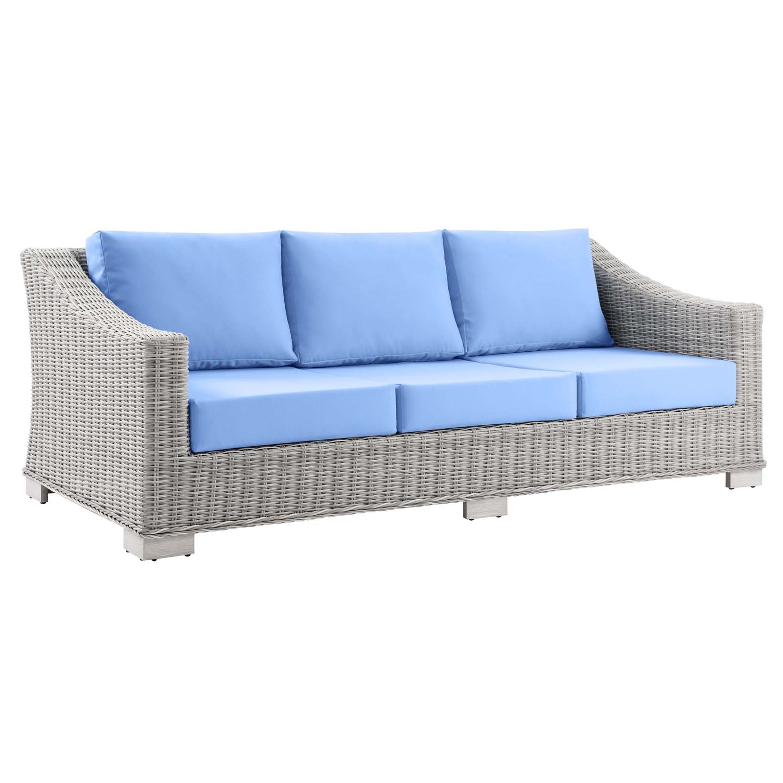 Modway Conway Outdoor Patio Wicker Rattan Sofa | Outdoor Sofas, Loveseats & Sectionals | Modishstore-6