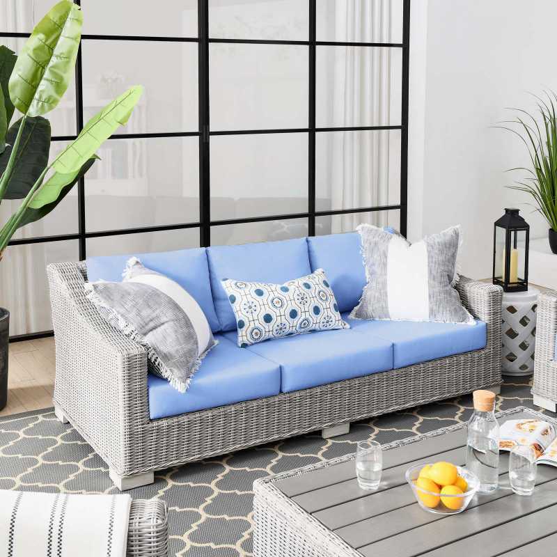 Modway Conway Outdoor Patio Wicker Rattan Sofa - EEI-4842 | Outdoor Sofas, Loveseats & Sectionals | Modishstore - 5