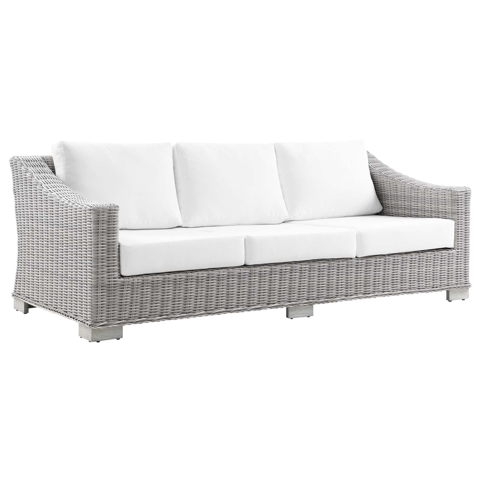Modway Conway Outdoor Patio Wicker Rattan Sofa | Outdoor Sofas, Loveseats & Sectionals | Modishstore-14