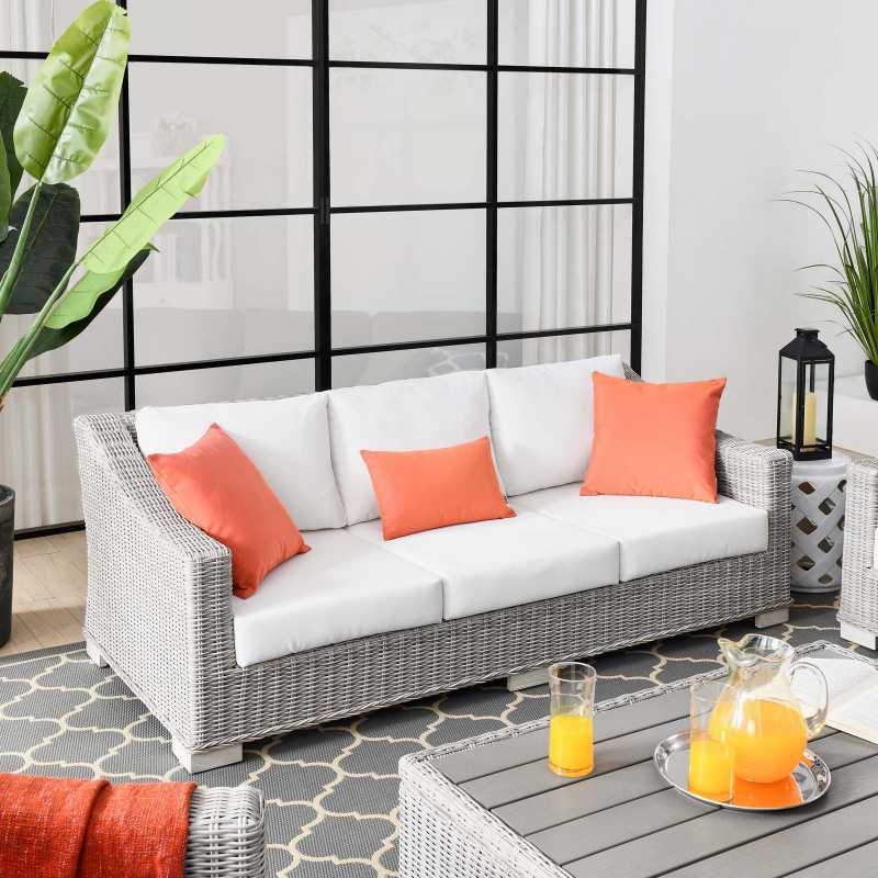 Modway Conway Outdoor Patio Wicker Rattan Sofa - EEI-4842 | Outdoor Sofas, Loveseats & Sectionals | Modishstore - 11