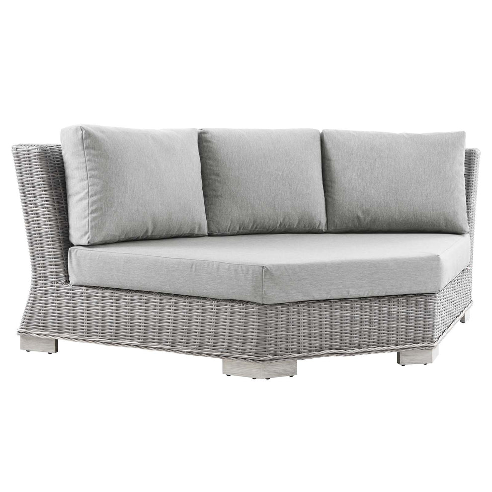Modway Conway Outdoor Patio Wicker Rattan Round Corner Chair - EEI-4844 | Outdoor Sofas, Loveseats & Sectionals | Modishstore - 2