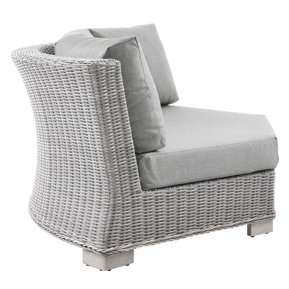 Modway Conway Outdoor Patio Wicker Rattan Round Corner Chair - EEI-4844 | Outdoor Sofas, Loveseats & Sectionals | Modishstore - 3