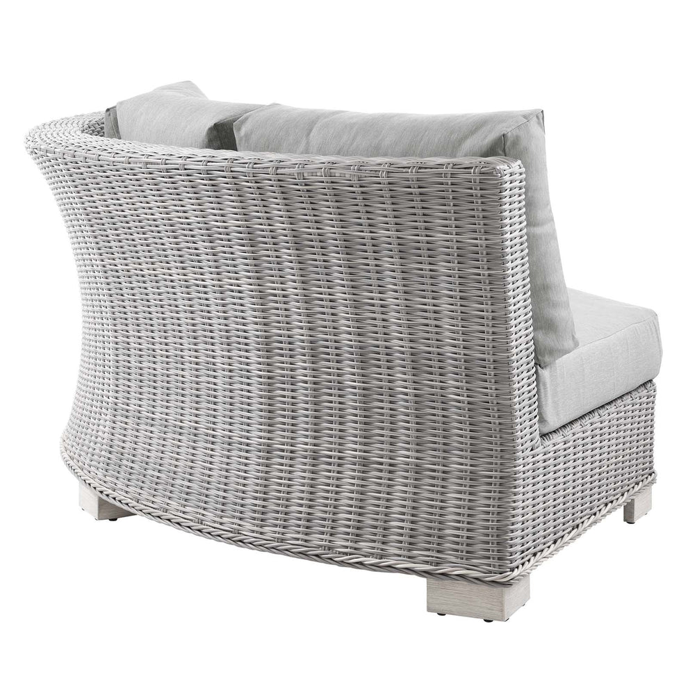 Modway Conway Outdoor Patio Wicker Rattan Round Corner Chair - EEI-4844 | Outdoor Sofas, Loveseats & Sectionals | Modishstore - 4