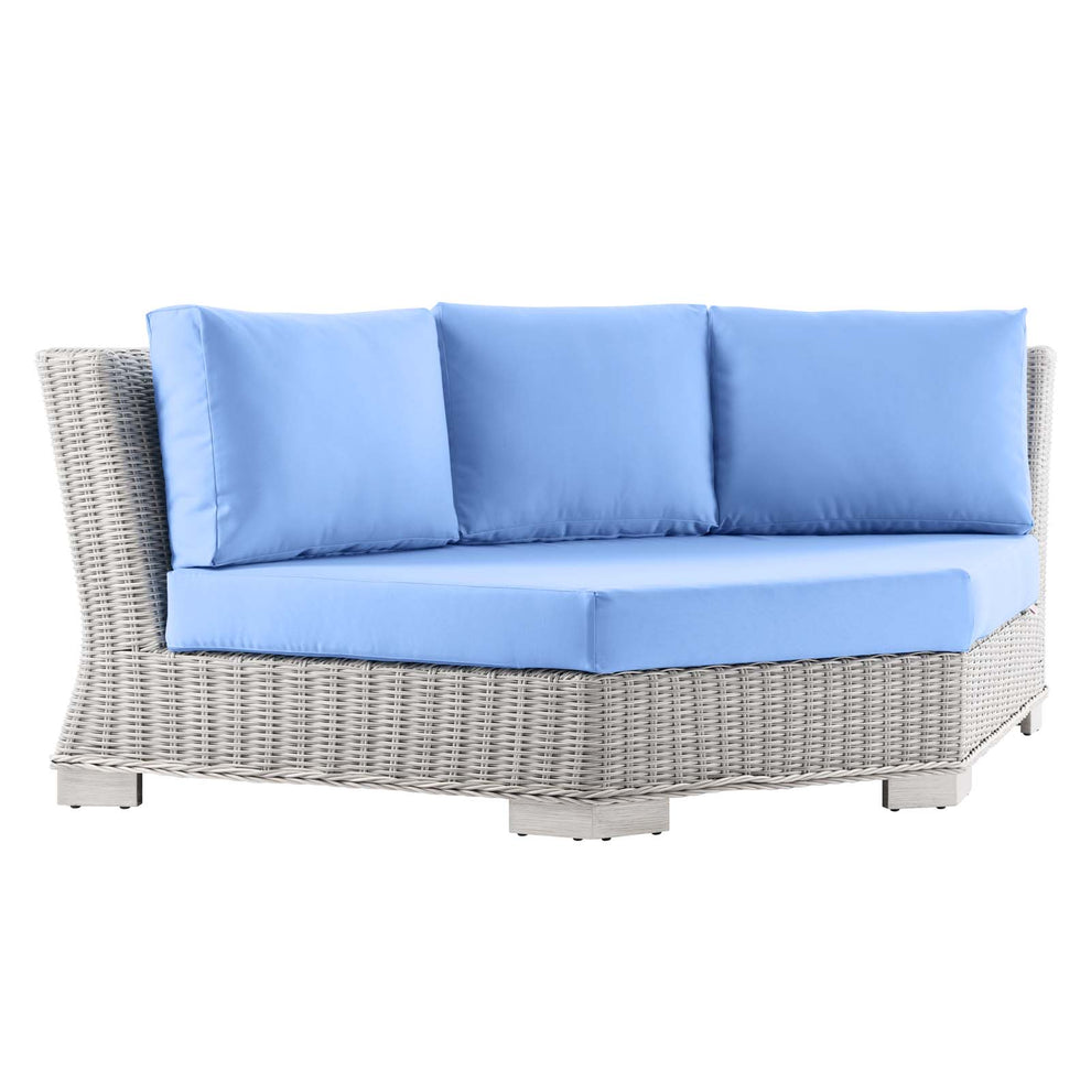 Modway Conway Outdoor Patio Wicker Rattan Round Corner Chair - EEI-4844 | Outdoor Sofas, Loveseats & Sectionals | Modishstore - 6