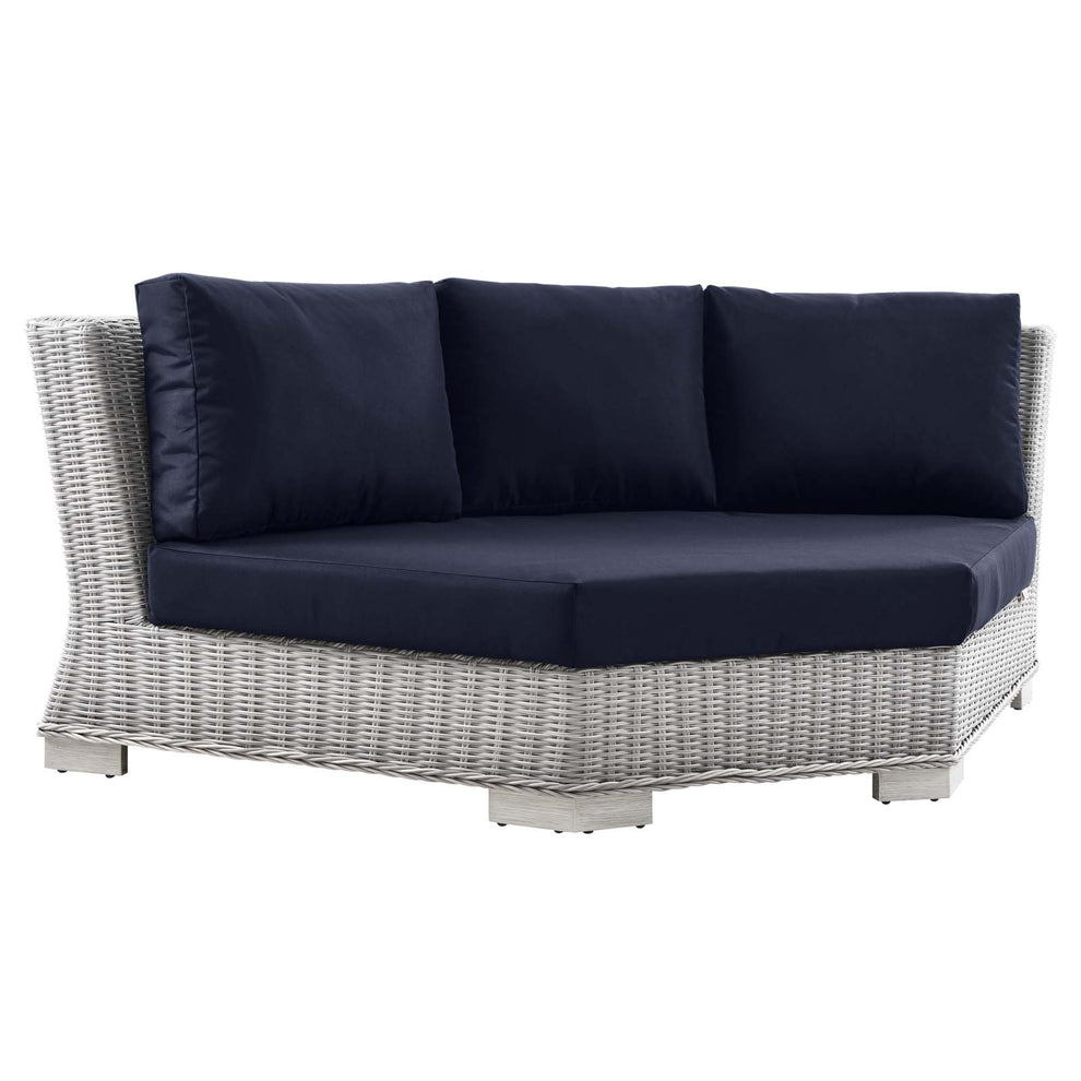 Modway Conway Outdoor Patio Wicker Rattan Round Corner Chair - EEI-4844 | Outdoor Sofas, Loveseats & Sectionals | Modishstore - 10