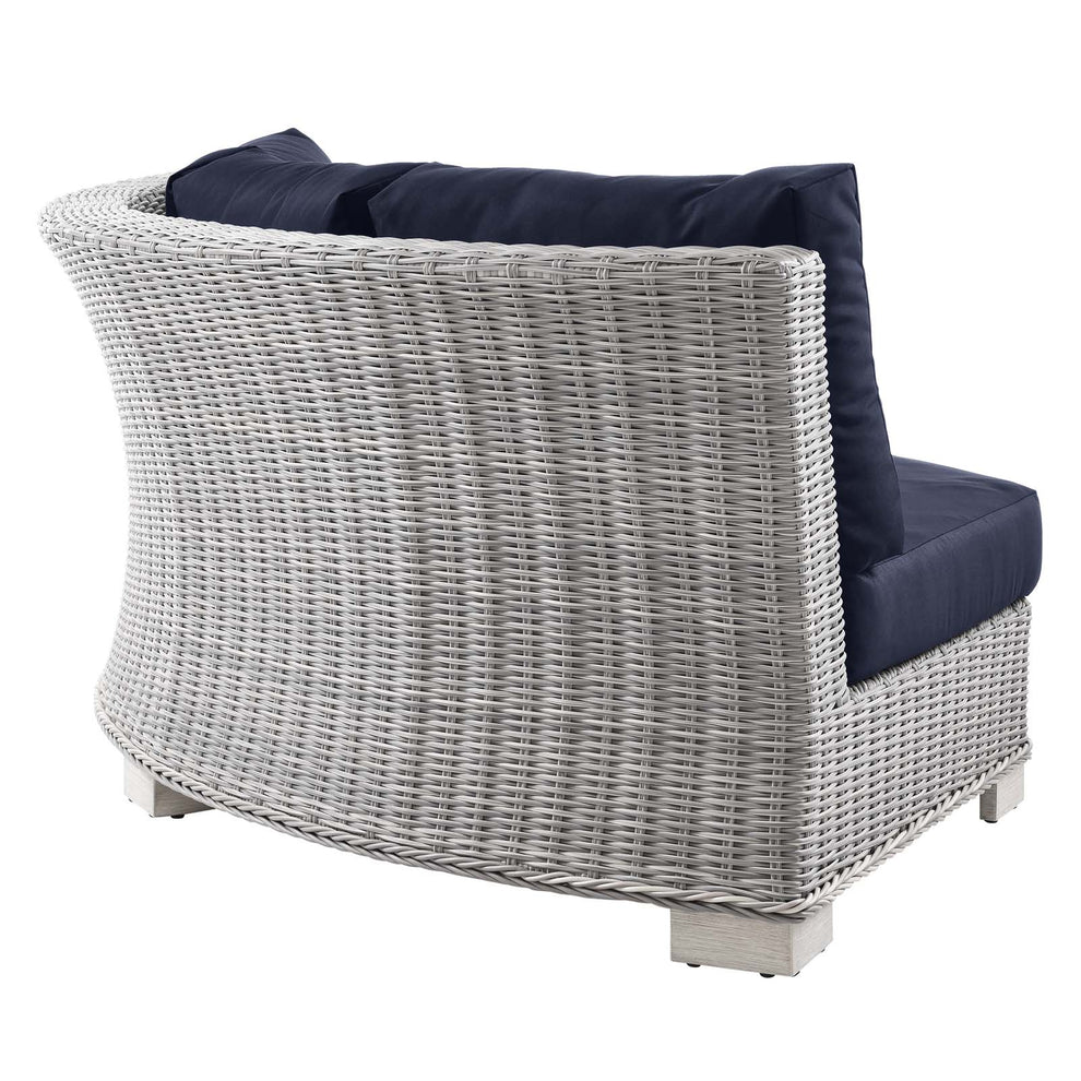 Modway Conway Outdoor Patio Wicker Rattan Round Corner Chair - EEI-4844 | Outdoor Sofas, Loveseats & Sectionals | Modishstore - 12