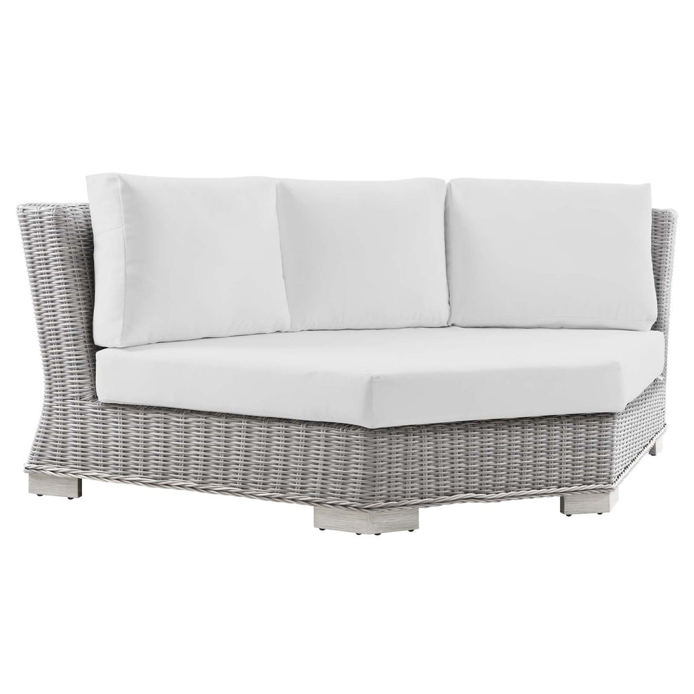 Modway Conway Outdoor Patio Wicker Rattan Round Corner Chair - EEI-4844 | Outdoor Sofas, Loveseats & Sectionals | Modishstore - 14