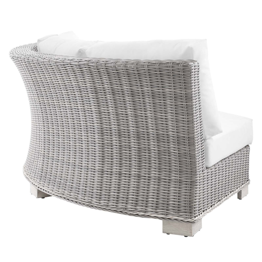 Modway Conway Outdoor Patio Wicker Rattan Round Corner Chair - EEI-4844 | Outdoor Sofas, Loveseats & Sectionals | Modishstore - 16