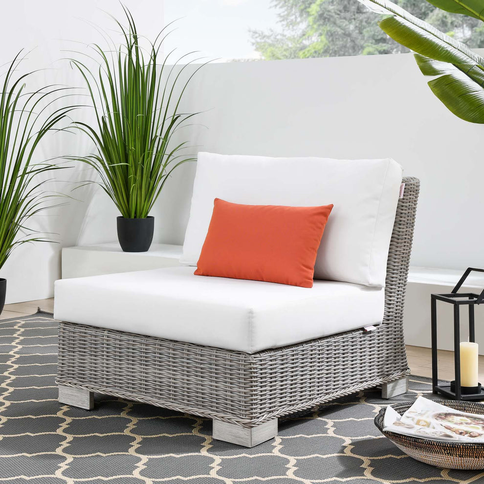 Modway Conway Outdoor Patio Wicker Rattan Armless Chair - EEI-4847 | Outdoor Chairs | Modishstore - 13