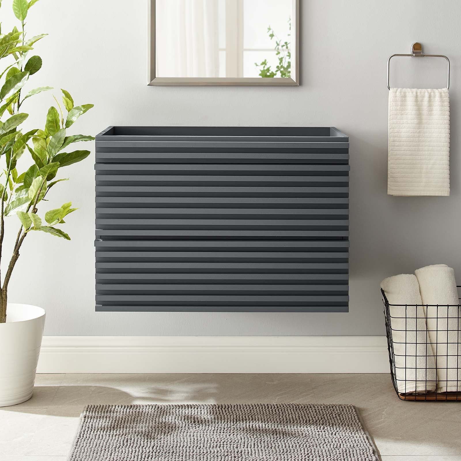 Render 30" Wall-Mount Bathroom Vanity By Modway - EEI-4850 | Bathroom Accessories | Modishstore - 16