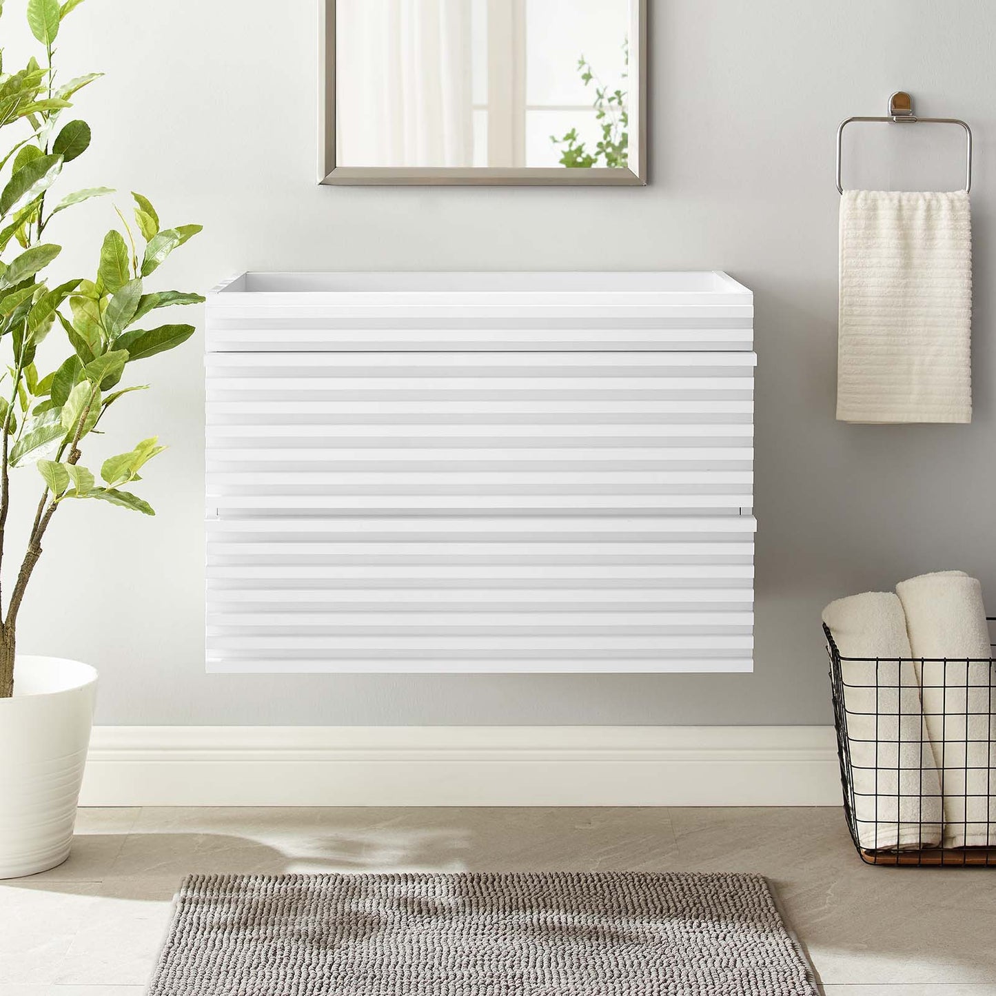 Render 30" Wall-Mount Bathroom Vanity By Modway - EEI-4850 | Bathroom Accessories | Modishstore - 41