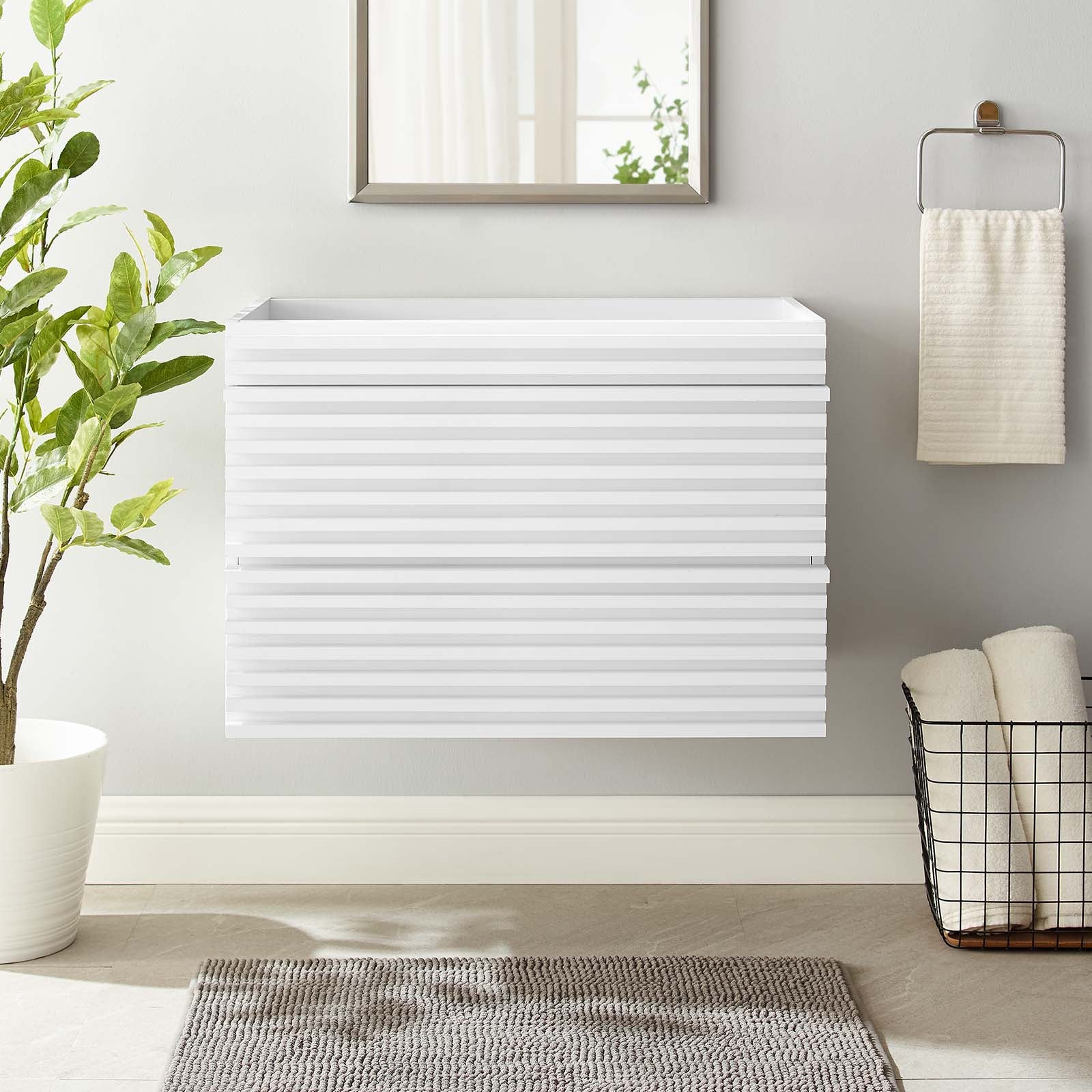 Render 30" Wall-Mount Bathroom Vanity By Modway - EEI-4850 | Bathroom Accessories | Modishstore - 41