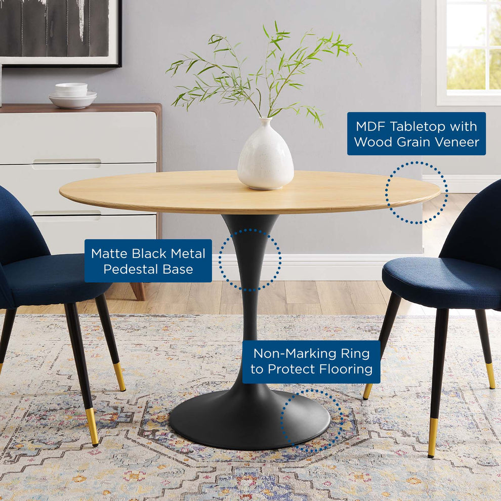 Lippa 48" Wood Oval Dining Table By Modway - EEI-4863 | Dining Tables | Modishstore - 5