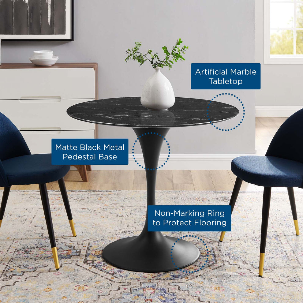 Lippa 36" Artificial Marble Dining Table By Modway - EEI-4868 | Dining Tables | Modishstore - 5