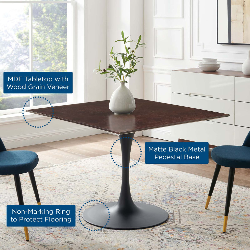 Lippa 40" Wood Square Dining Table By Modway - EEI-4874 | Dining Tables | Modishstore - 5