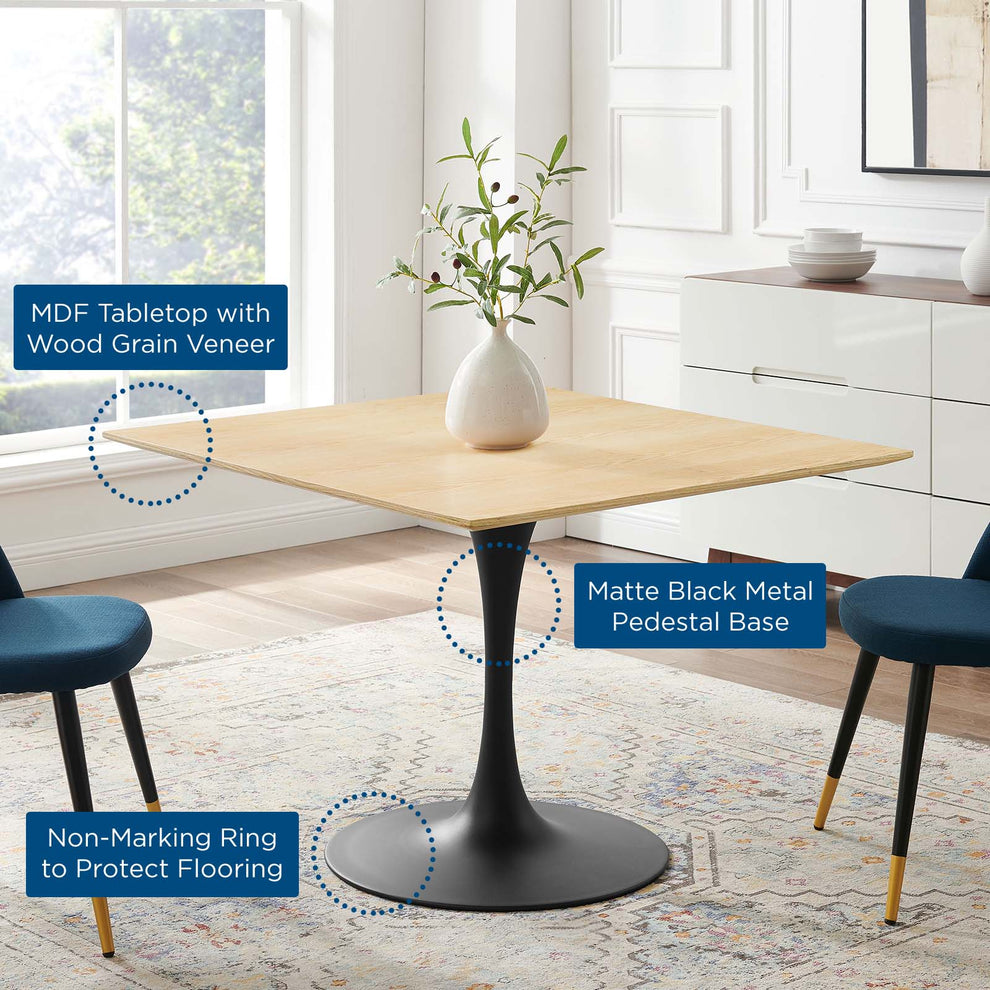Lippa 40" Wood Square Dining Table By Modway - EEI-4874 | Dining Tables | Modishstore - 9